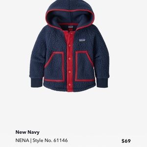 Patagonia baby retro pile fleece jacket 12-18m
